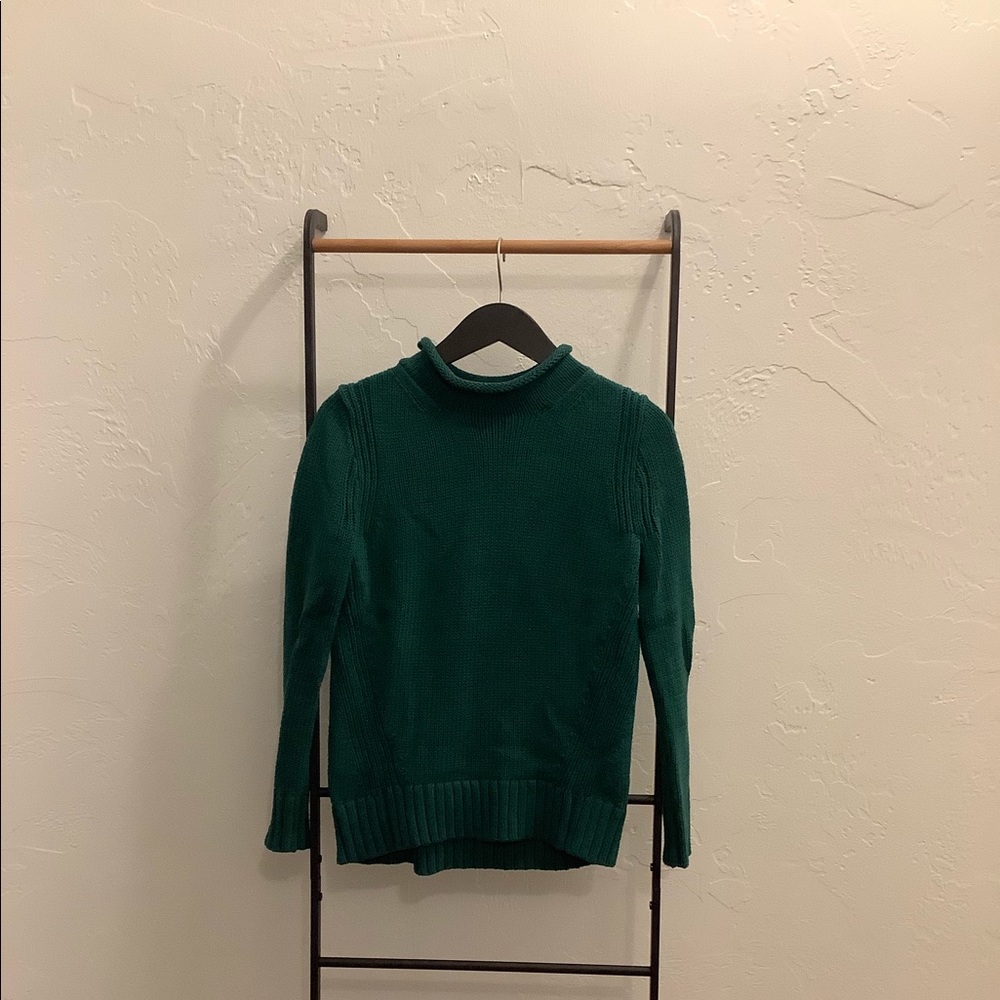 Forest green roll neck sweater